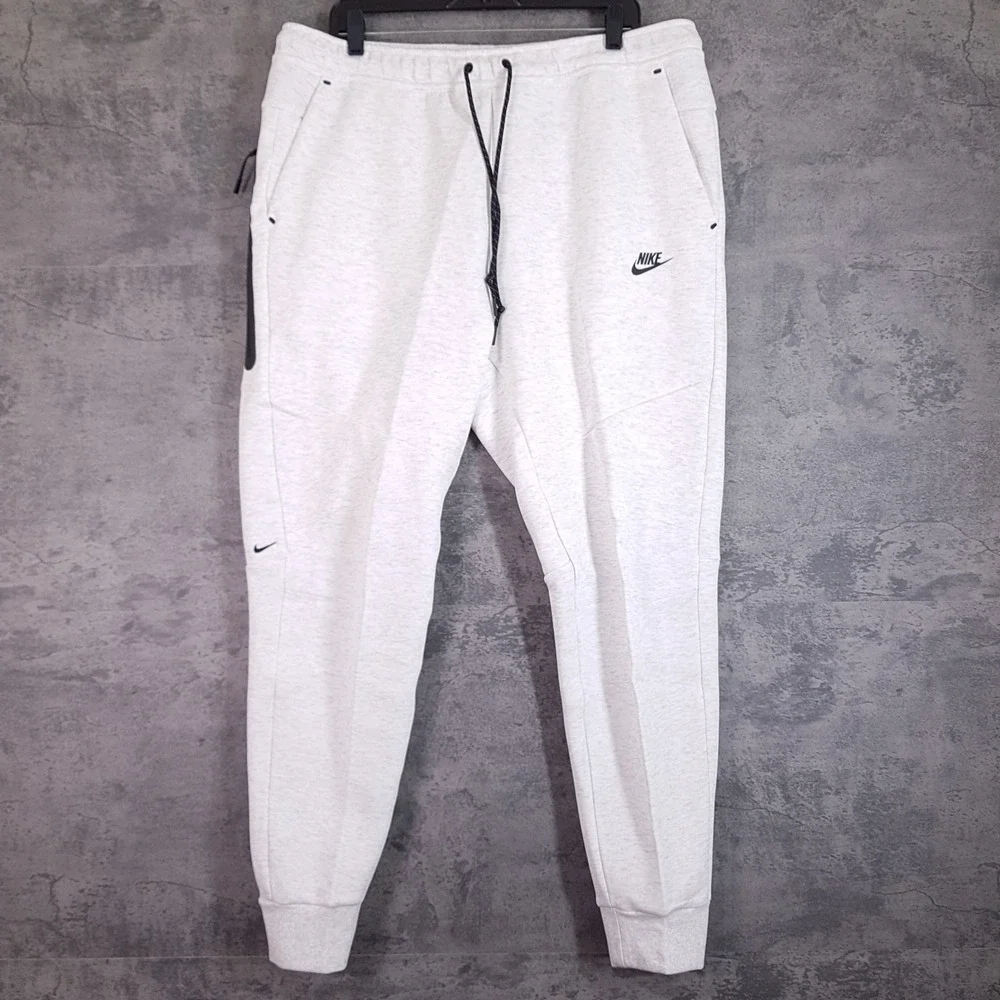 NIKE Sportswear Tech Fleece‎ Taper Slim Joggers Pants Mens XL Birch Heather Grey